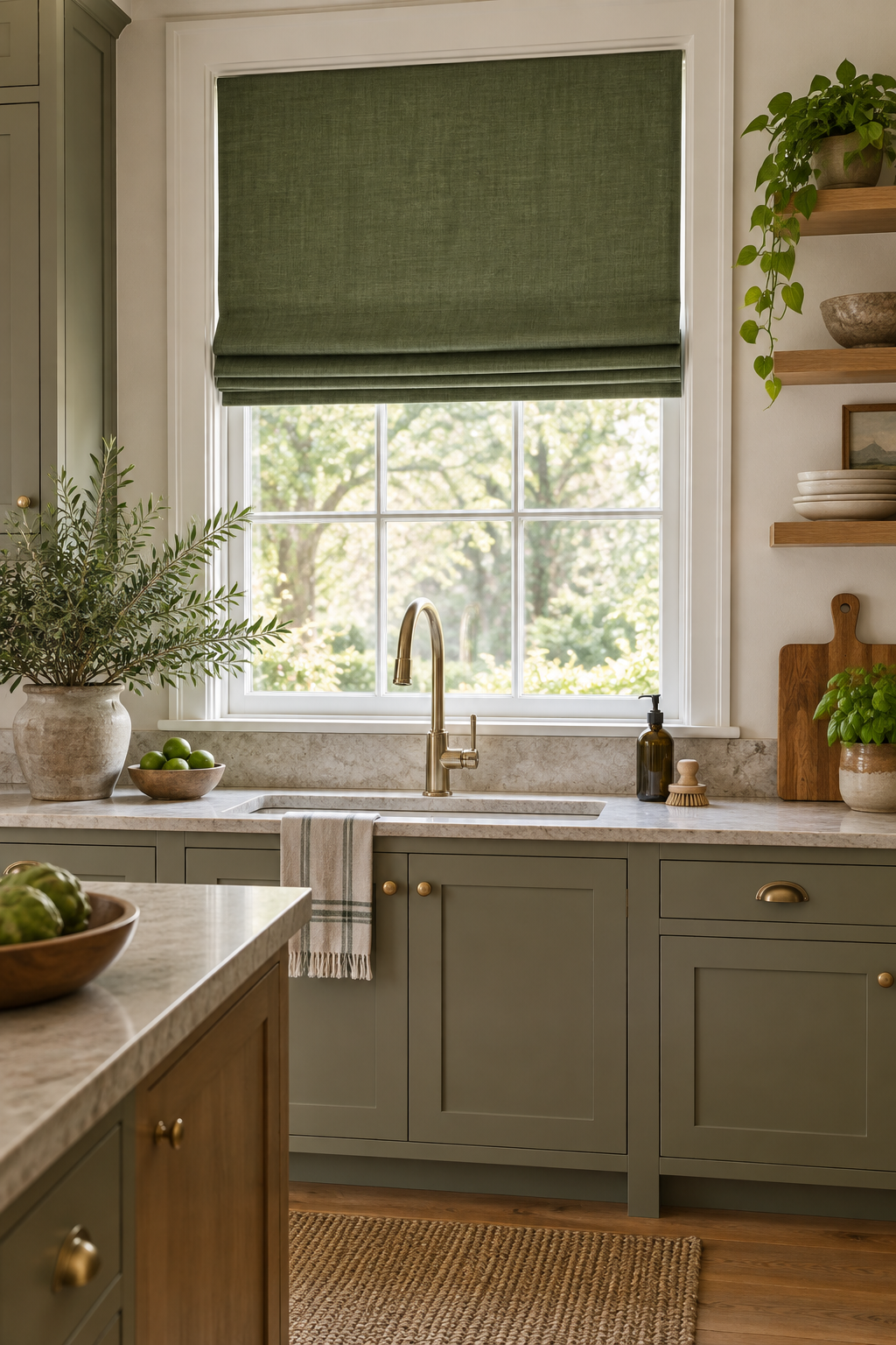 Choose a Green Roman Shade