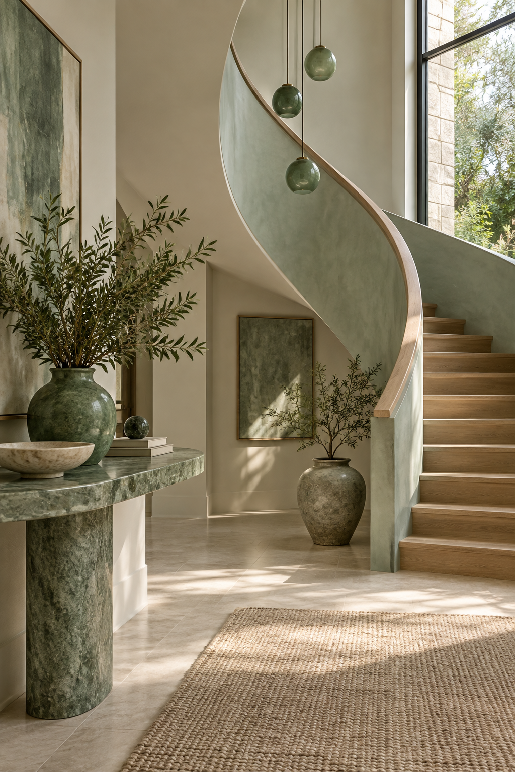 Jade Green shape a breakfast nook