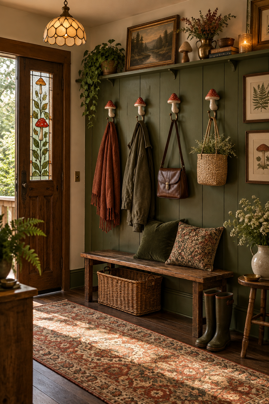 Use Mushroom Hooks in an Entryway