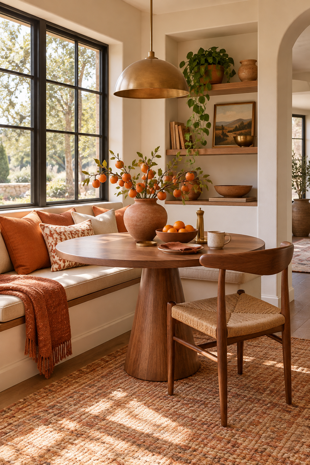 Persimmon shape a breakfast nook