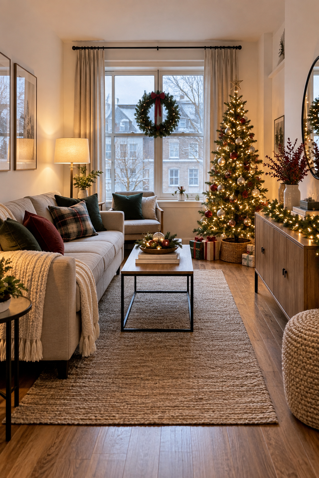 Make a Small Living Room Feel Festive