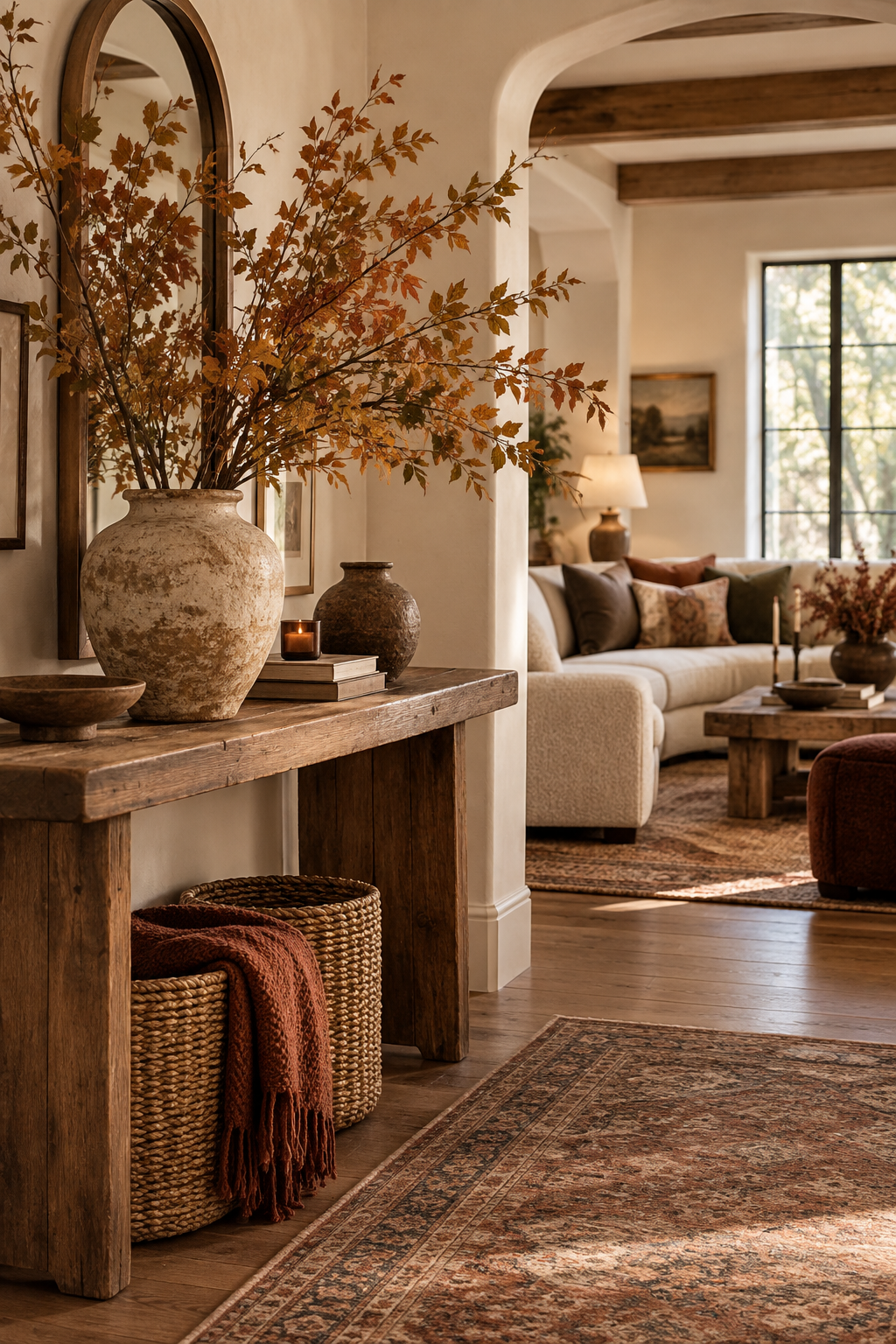 Renter friendly fall living room