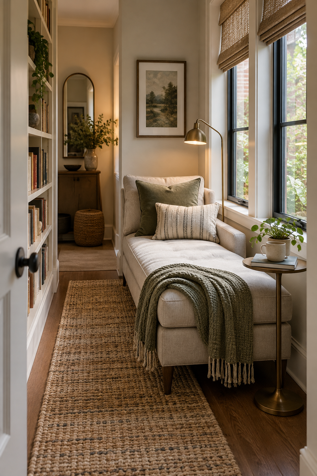Use a Chaise in a Long Narrow Room