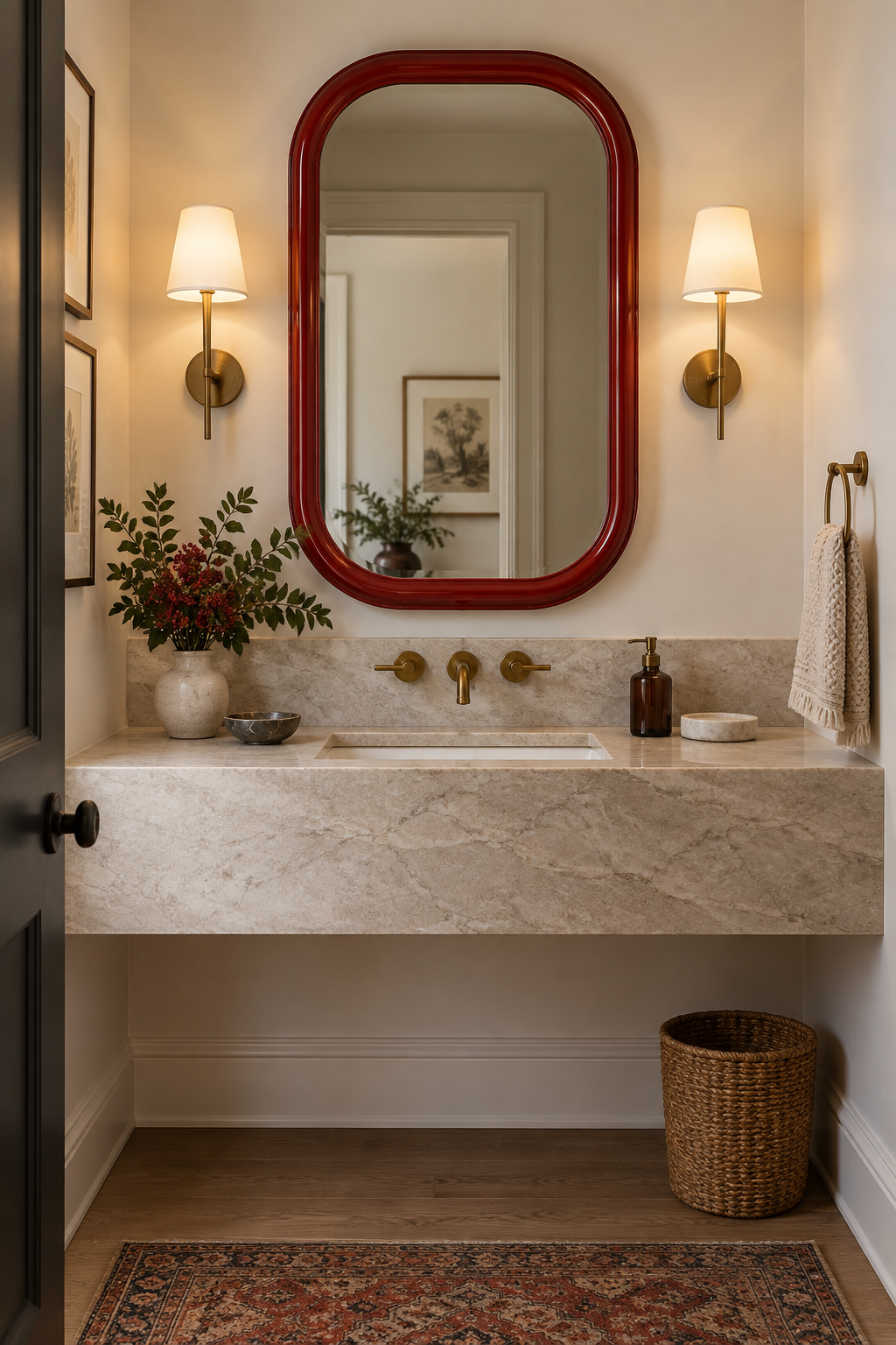 Turn a Red Mirror into a Graphic Focal Point