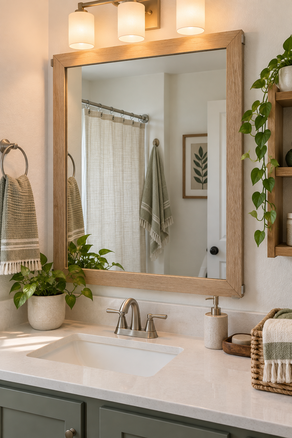 Frame a Plain Mirror without Adhesive Damage