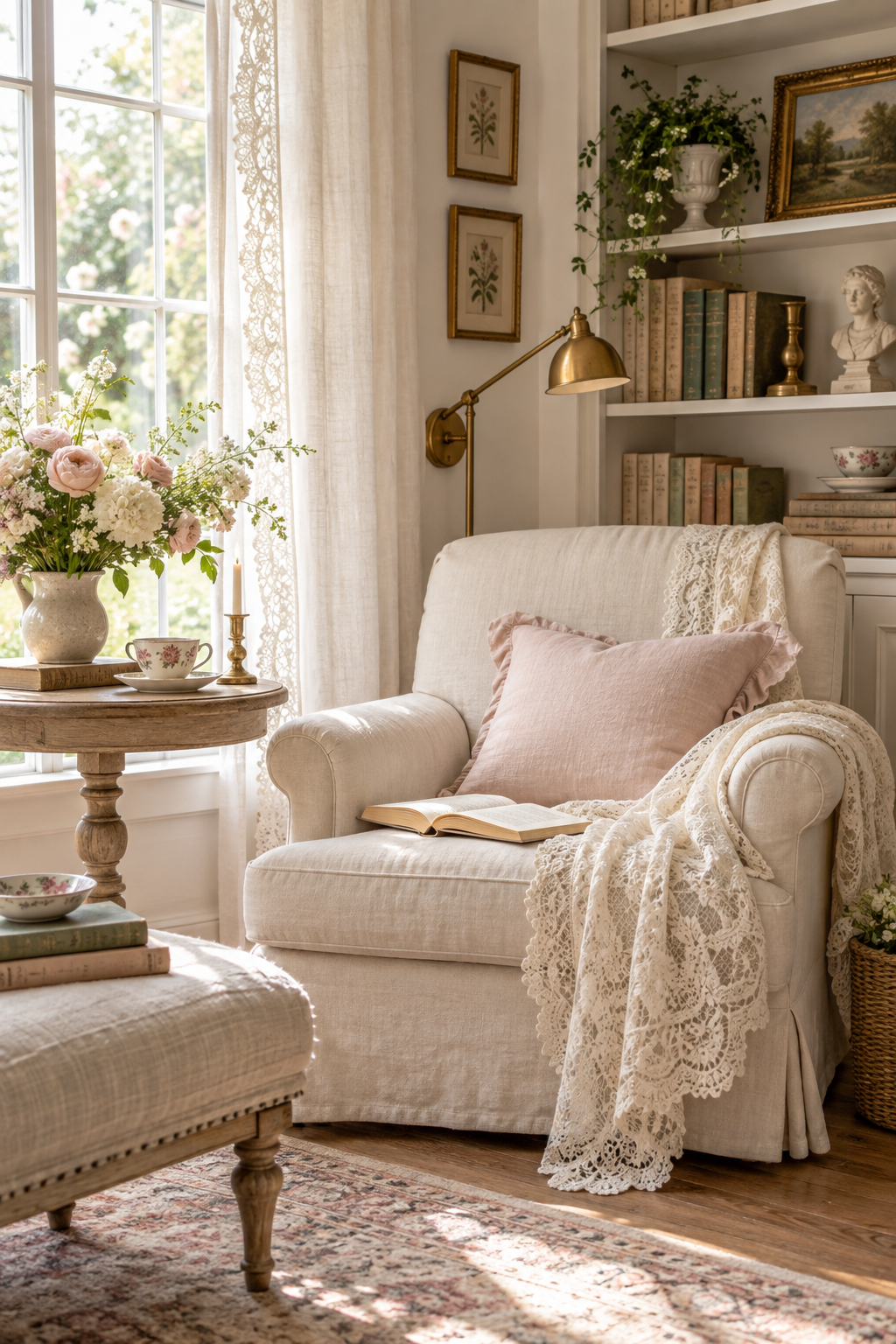 Romantic Lace add character to the staircase