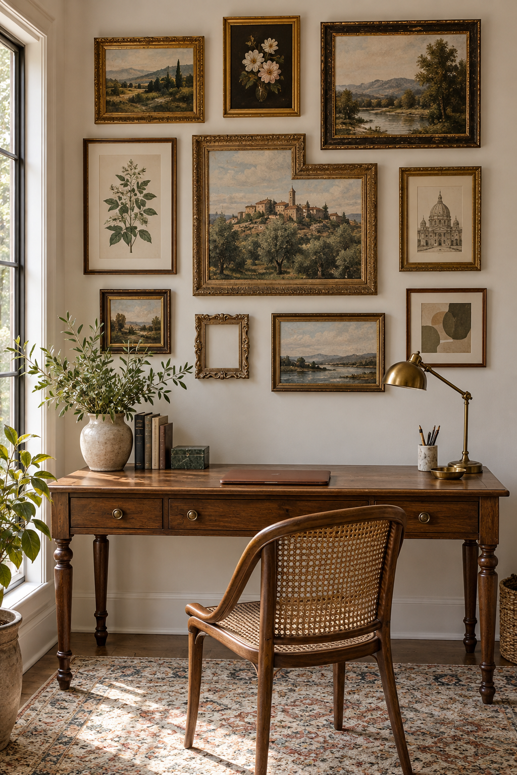 Style a Gallery Wall above a Desk