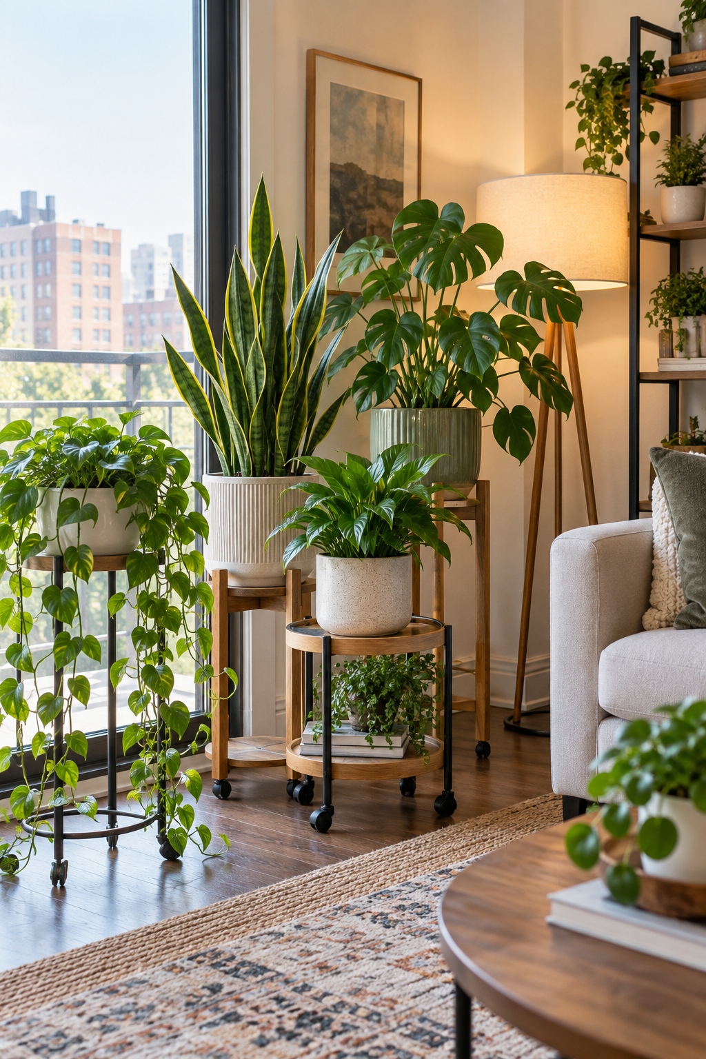 Add Plants in Freestanding Displays