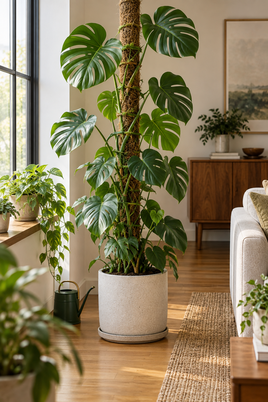 Add a Moss Pole for Vertical Growth