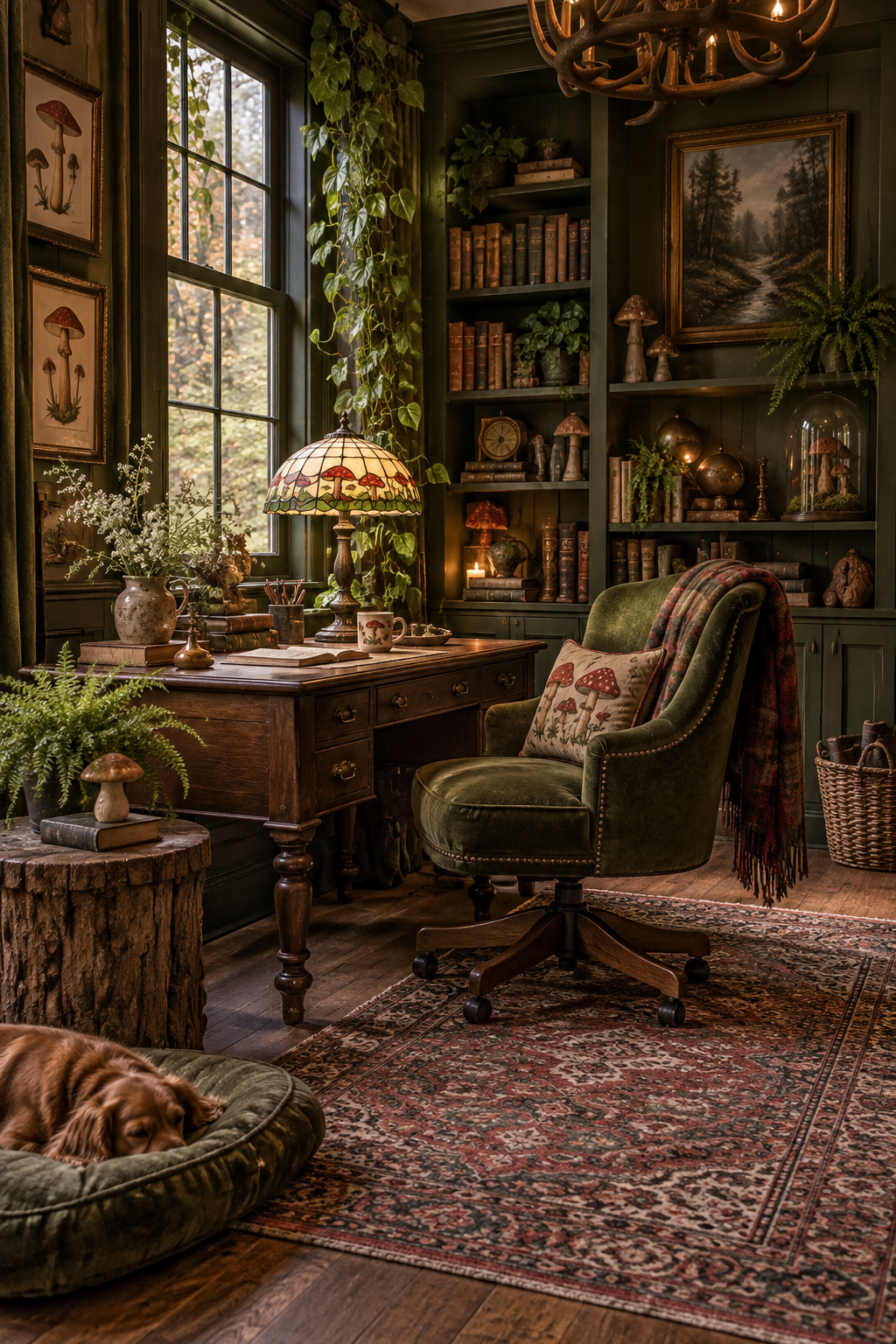 Style a Moody Forest Home Office