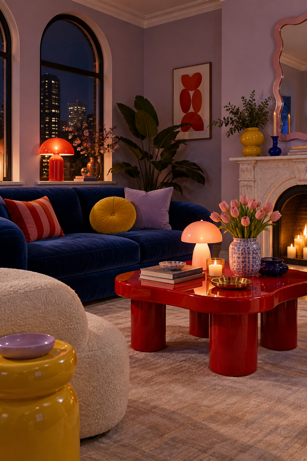 Nighttime FunHaus lounge