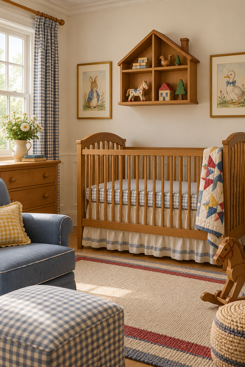 Add a Miniature Dollhouse Shelf in a nostalgic 90s-inspired nursery