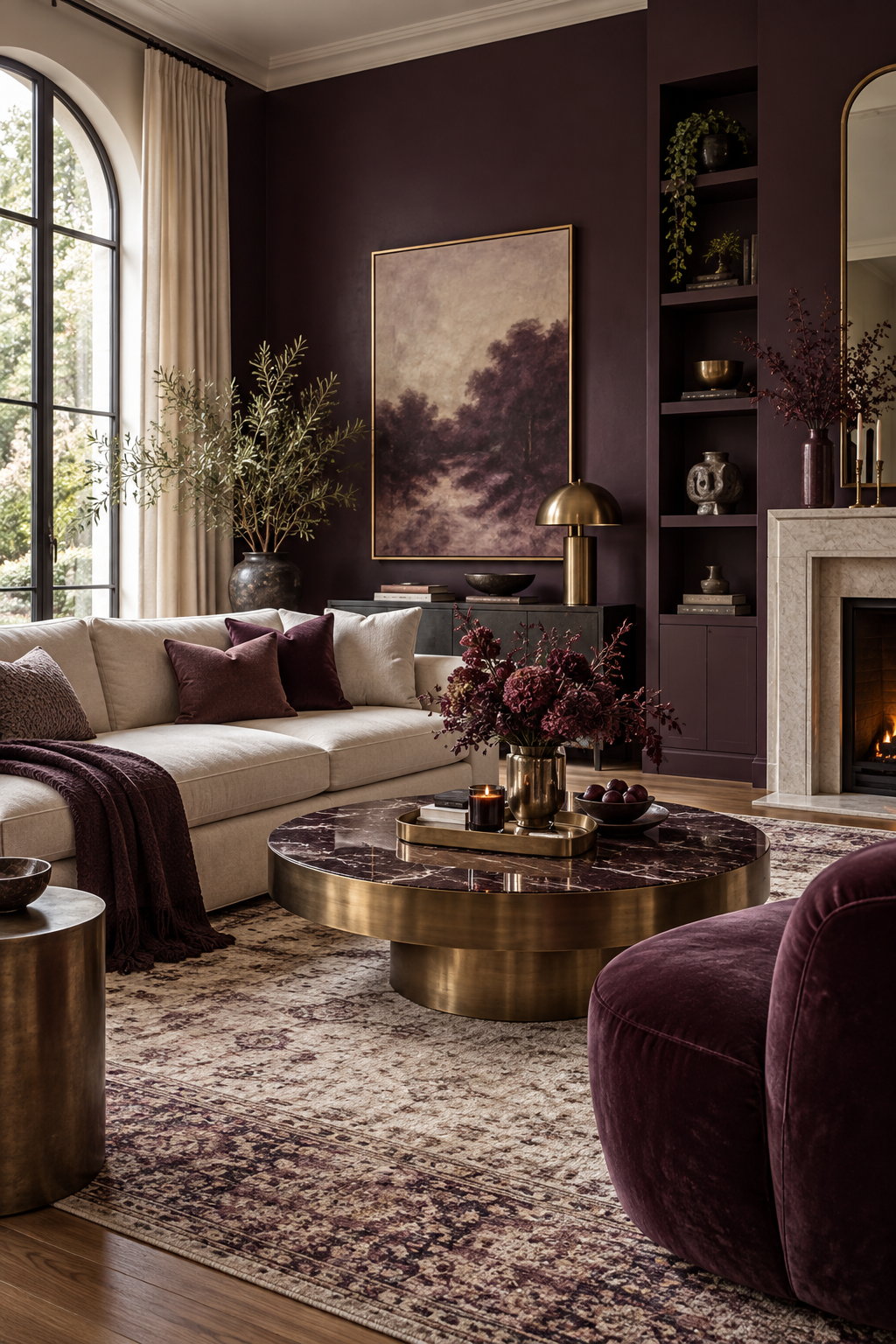 Plum Noir zone a studio apartment