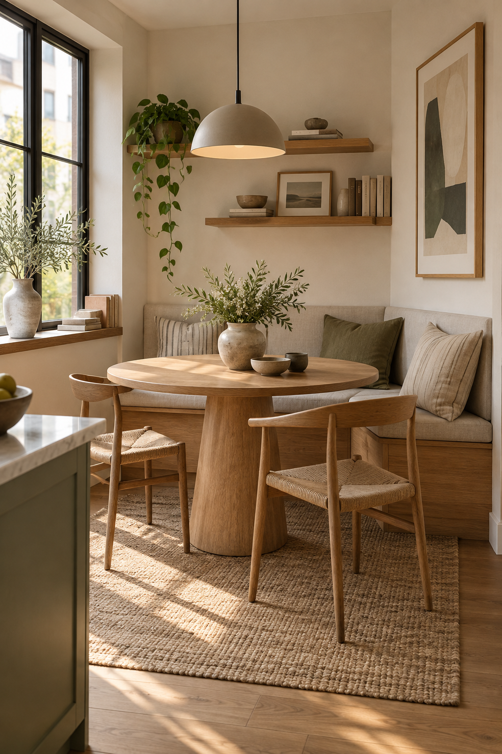 Style a Warm Minimalist Dining Corner