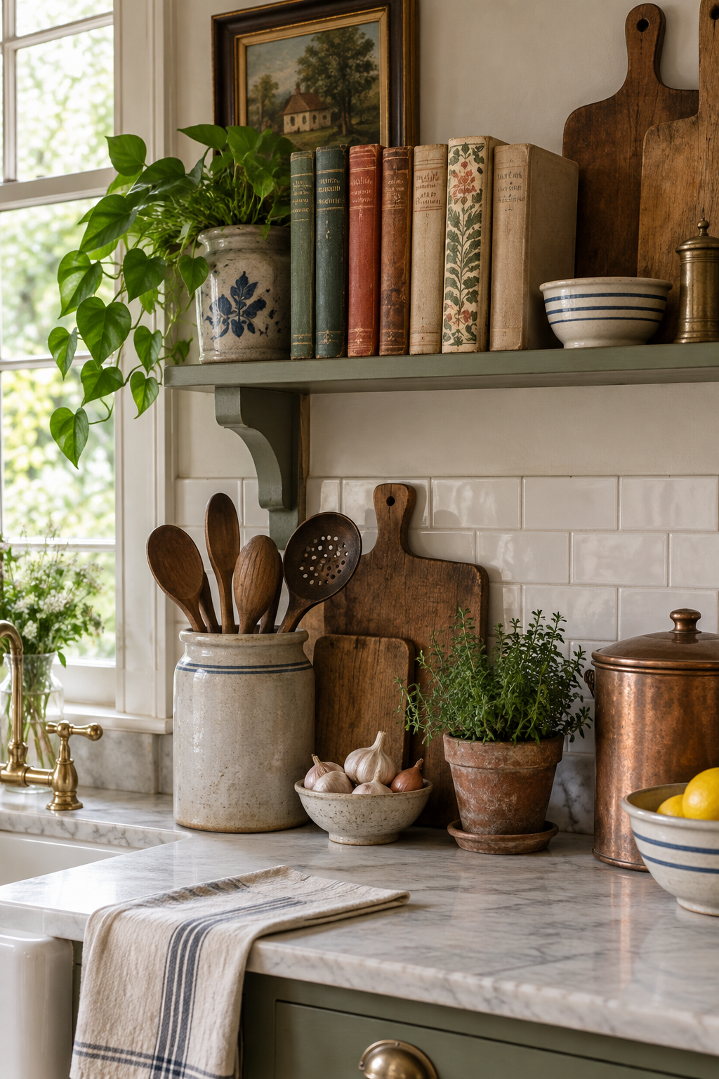 Display Cookbooks on a Small Shelf