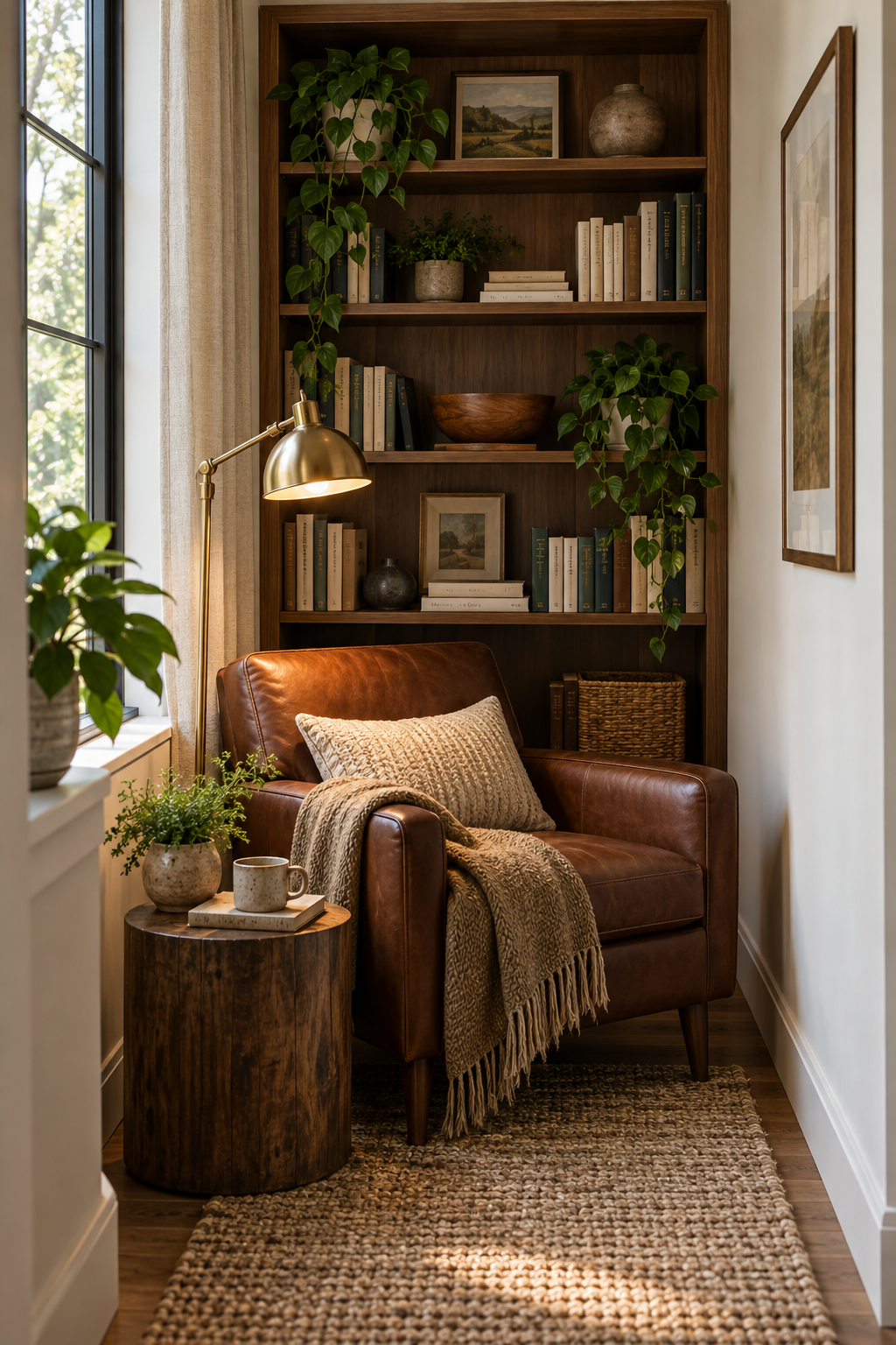 Add Warm Wood for a Library Mood