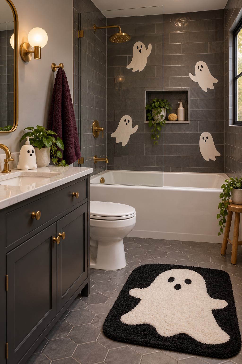 Create a Ghostly Kids’ Bathroom styled as Halloween bathroom decor ideas
