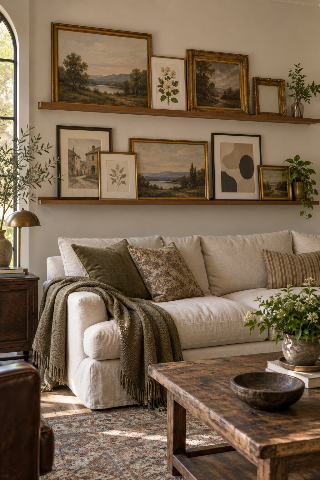 Arrange Frames on a Picture Ledge