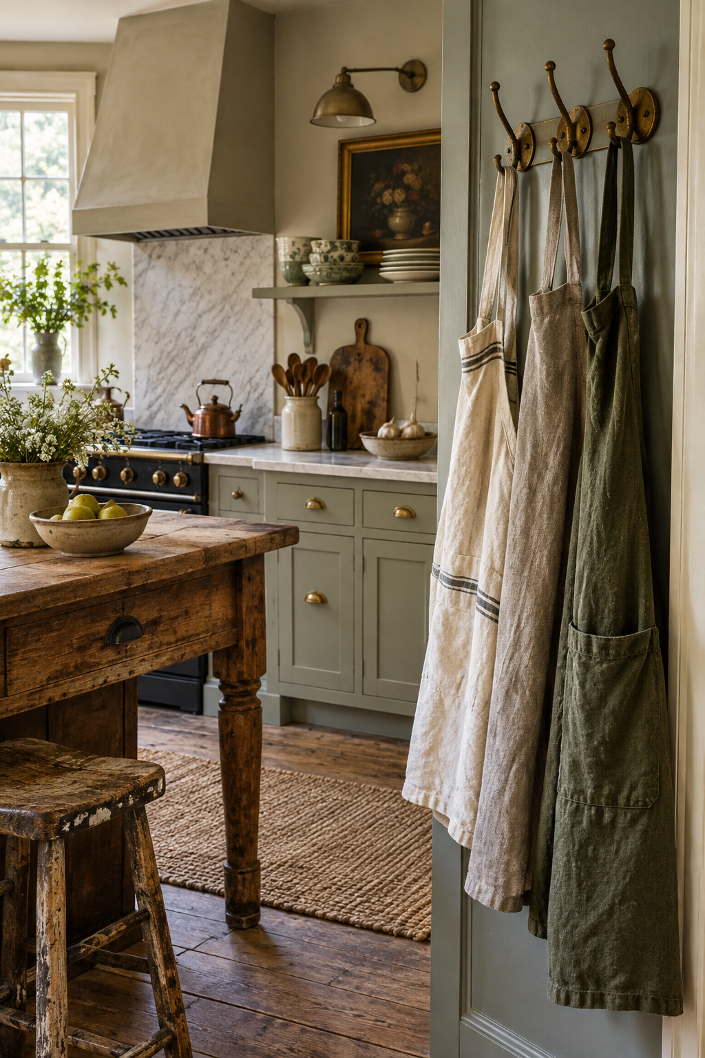 Use Salvaged Hooks for Aprons