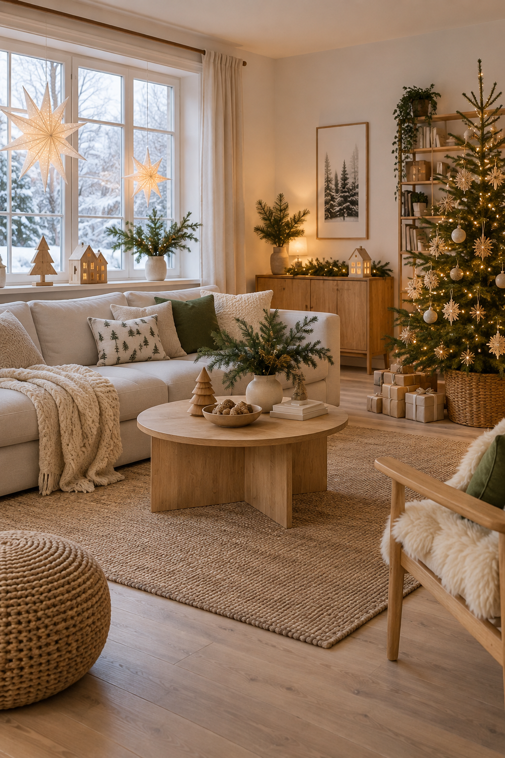 Create a Scandinavian Inspired Christmas Living Room