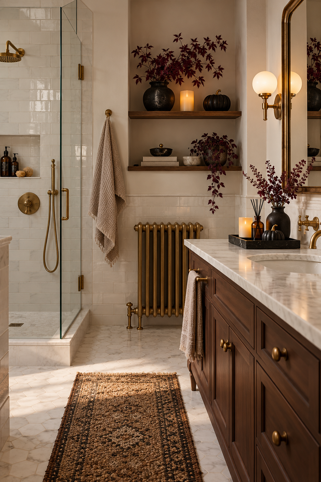 Keep Decor Clear of Water and Heat styled as Halloween bathroom decor ideas