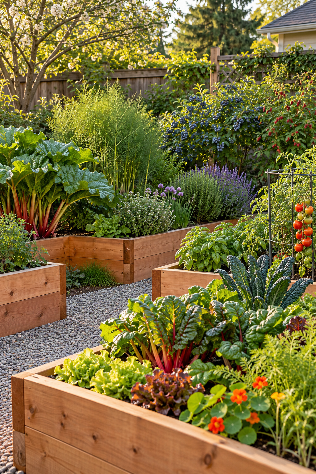 Create a Perennial Edible Corner in a small backyard garden