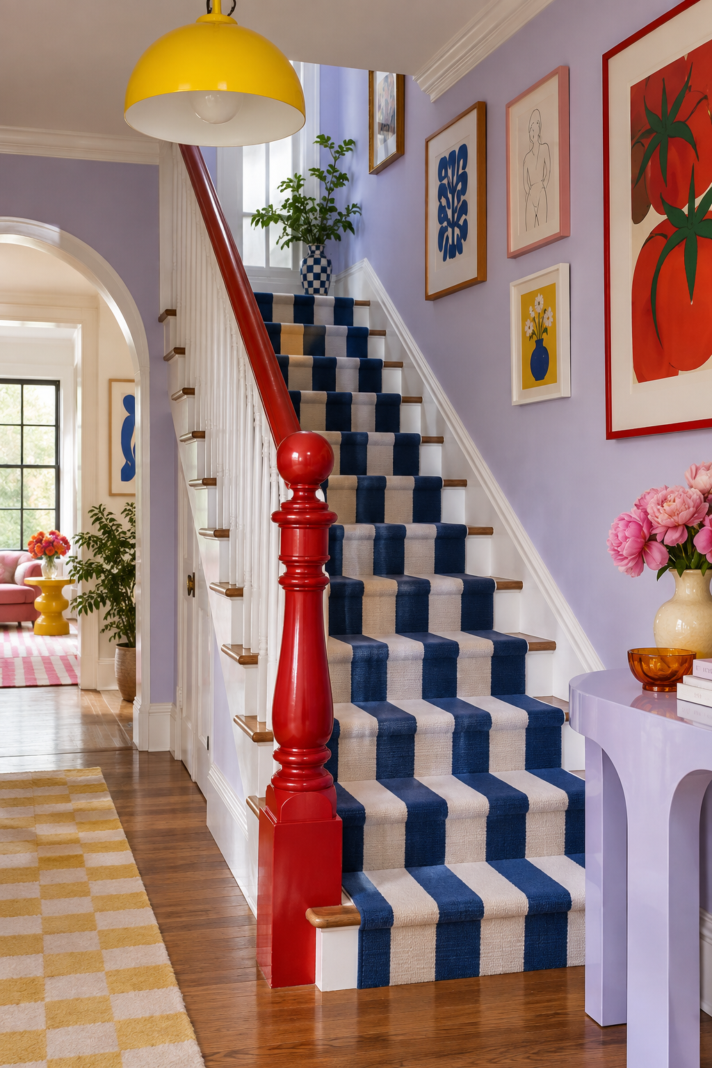 Striped FunHaus staircase