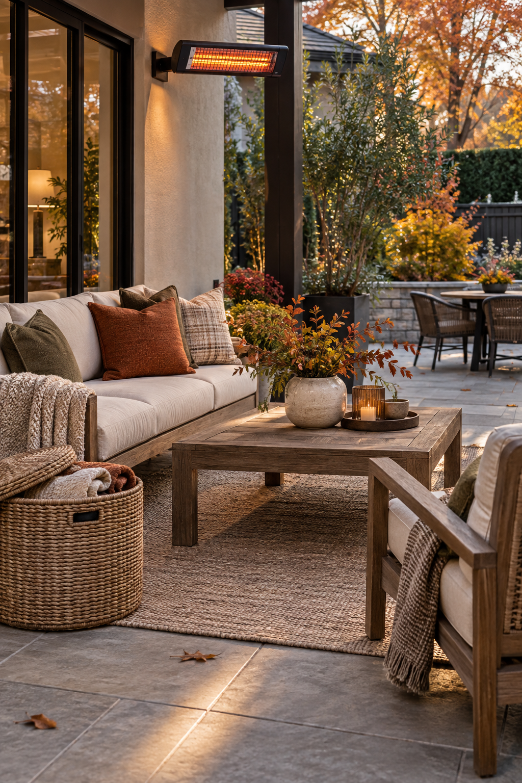 Rain ready covered fall patio