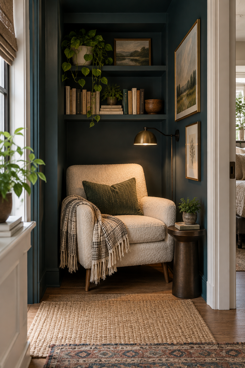 Try Moody Color in a Tiny Alcove