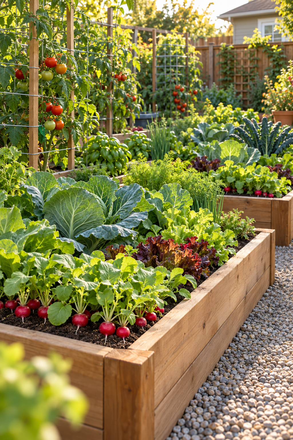 Plant Fast Crops between Slow Crops in a small backyard garden