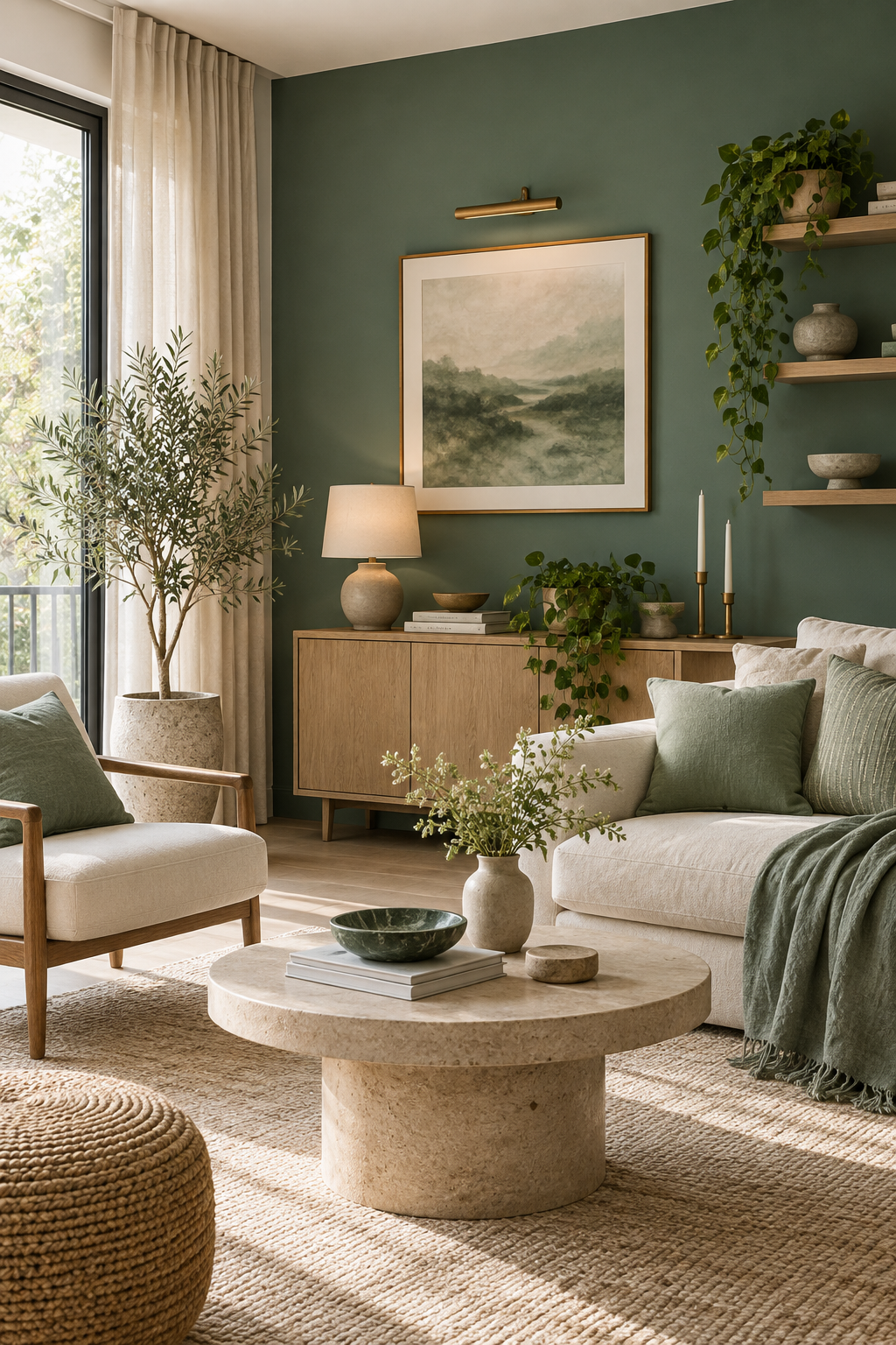 Jade Green create a sideboard vignette