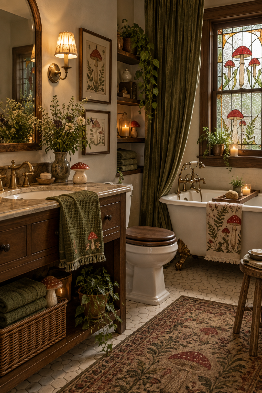 Create a Subtle Mushroom-Themed Bathroom