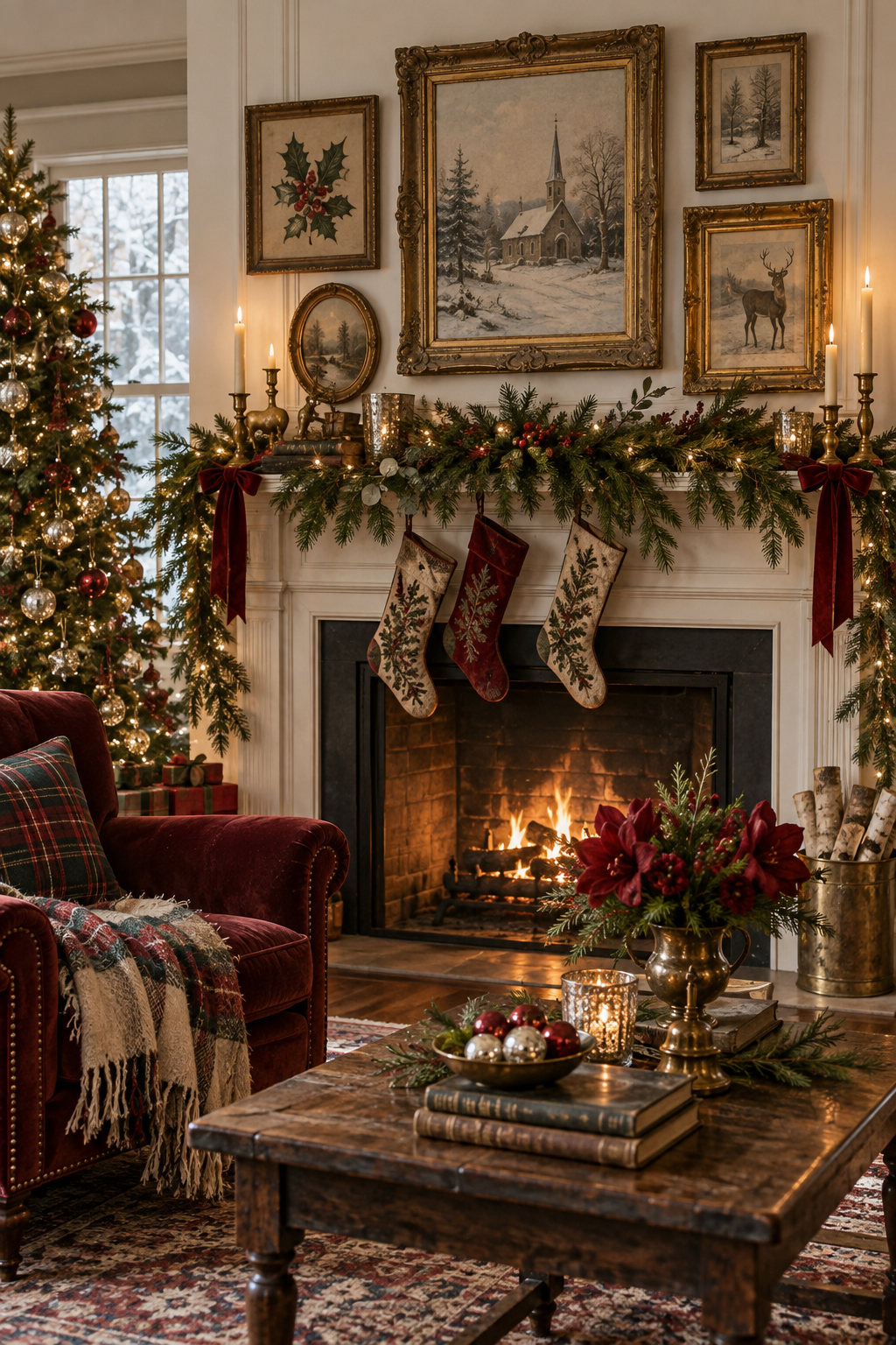 Use Antique Frames for Holiday Artwork