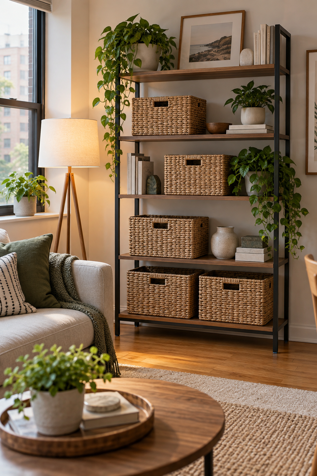 Use Baskets to Conceal Everyday Clutter