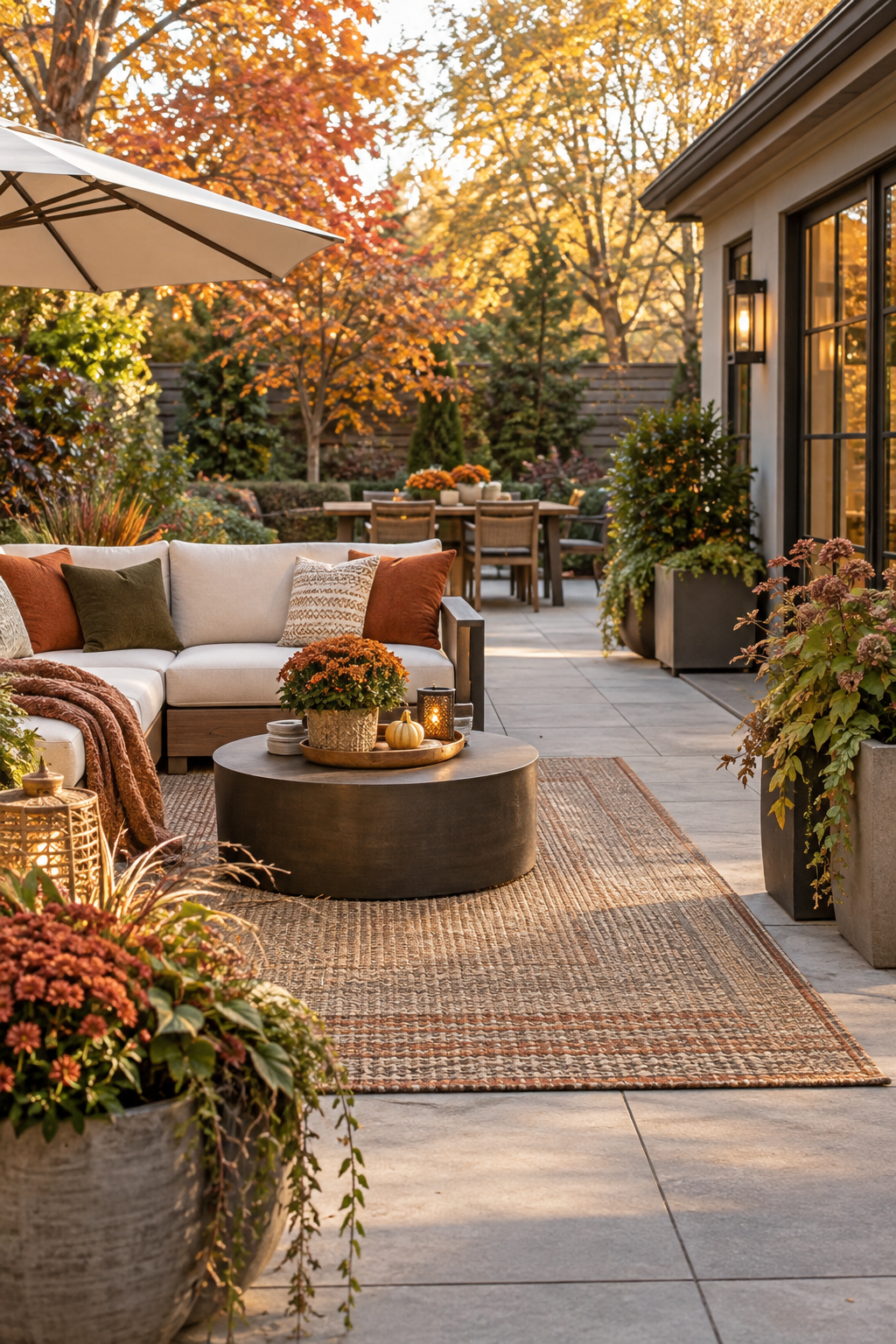 Pet friendly autumn patio design