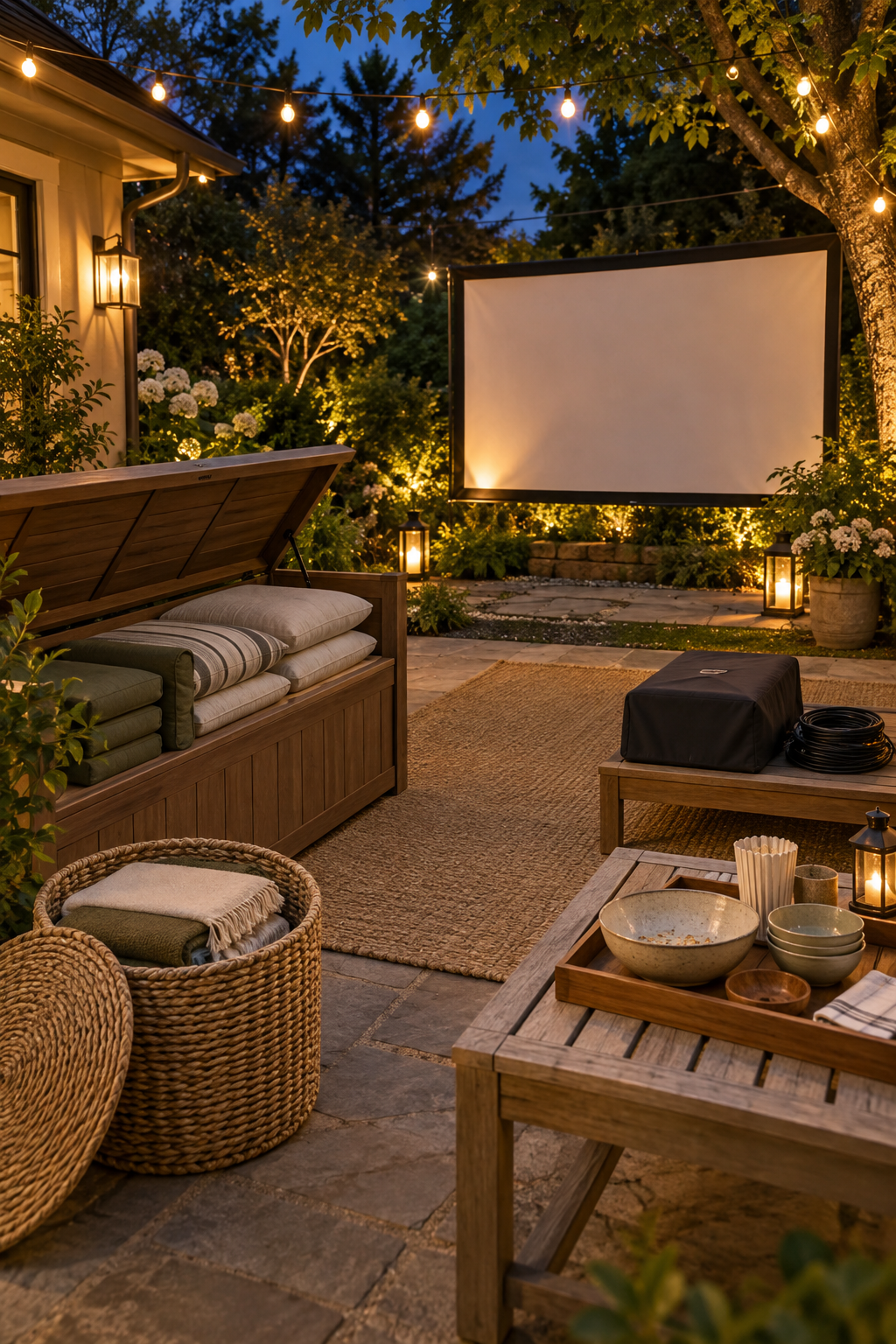 Finish with an Easy Overnight Reset for a magical garden movie night