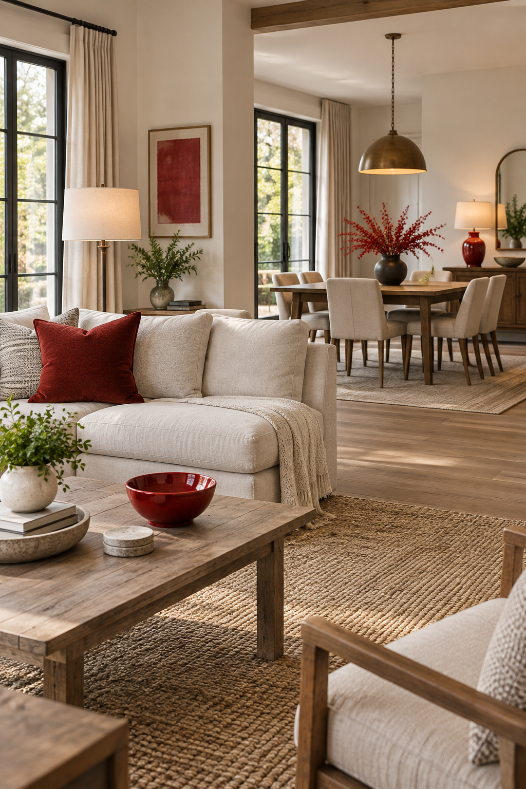 Build a Whole-Room Red Accent Rhythm