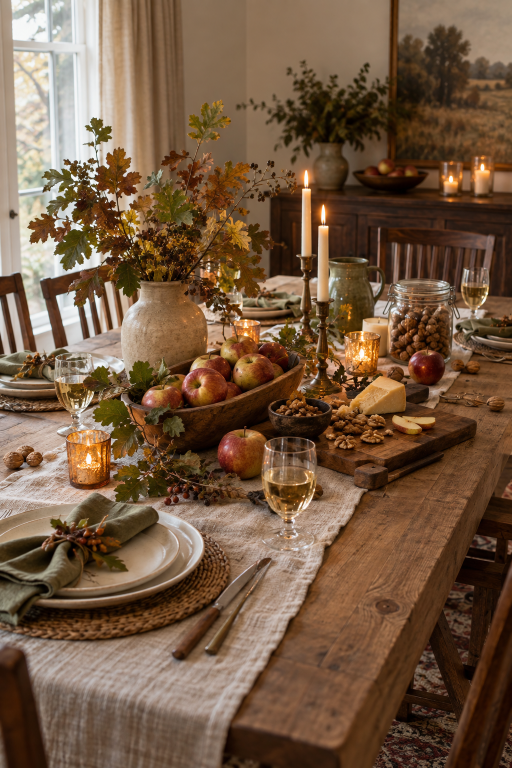 Last minute pantry fall tablescape