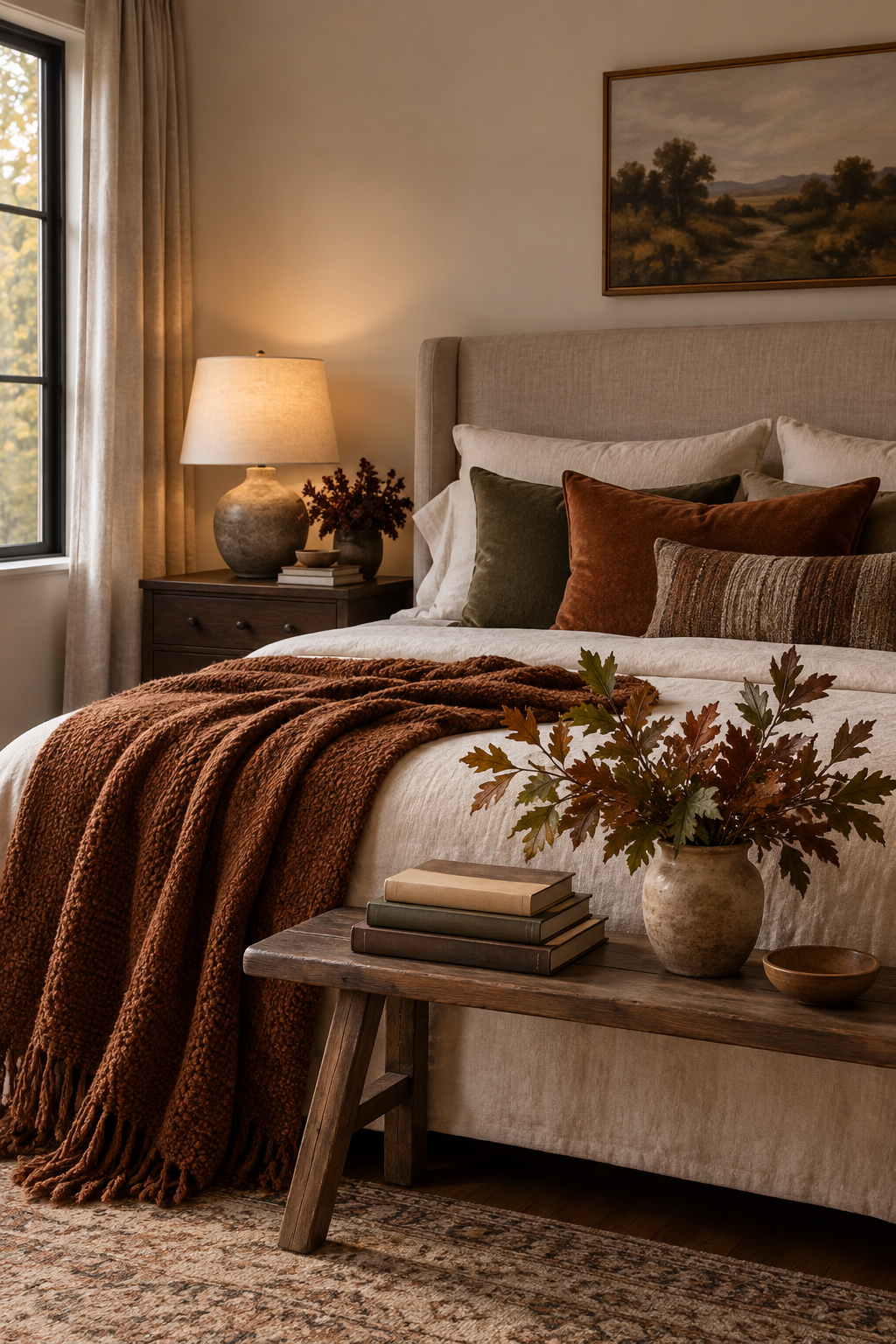 No spend cozy autumn bedroom refresh