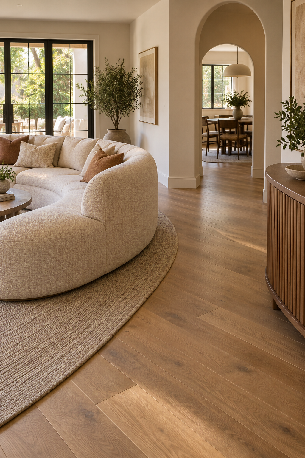 Protect Walkways around Deep Curved Pieces