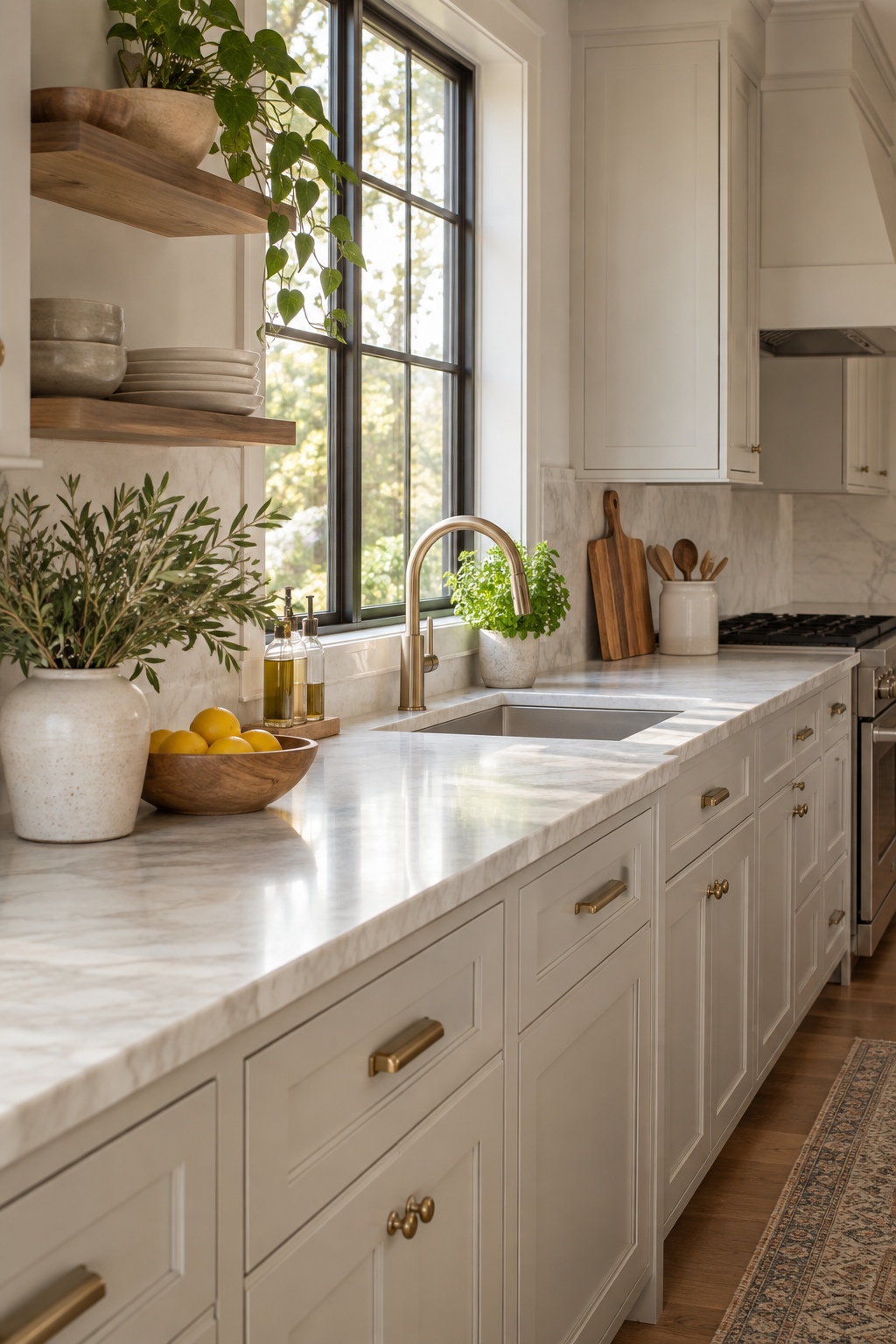 Finish with a Simple Countertop Rhythm