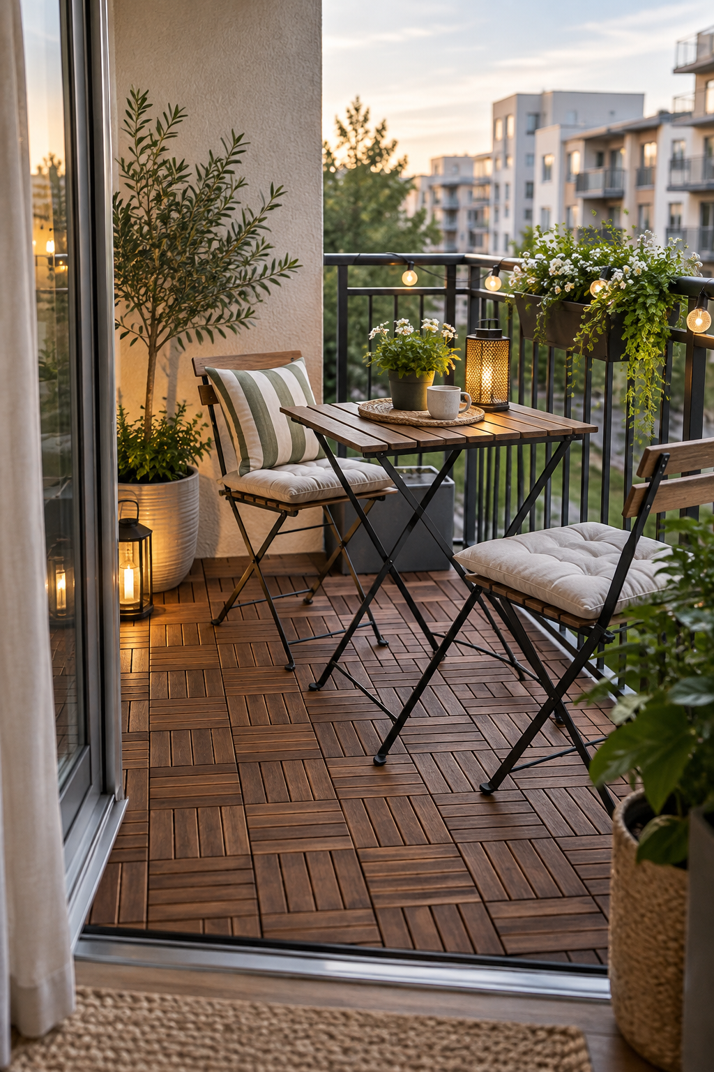 Style the Balcony with Click-Together Deck Tiles
