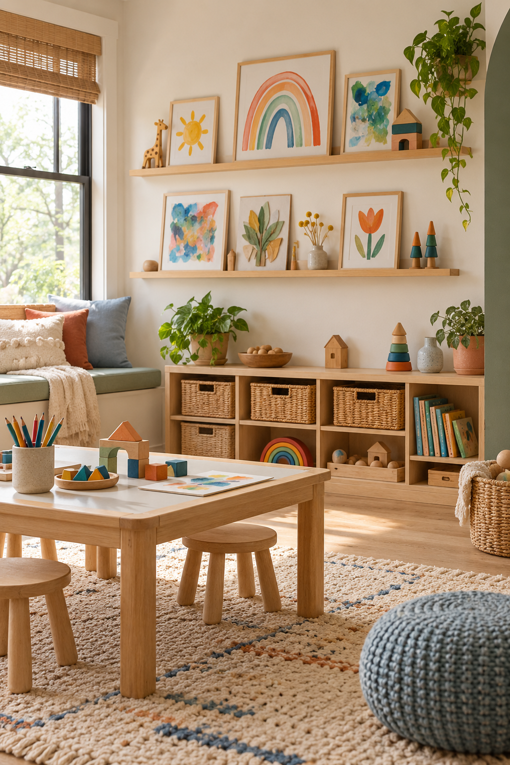 Display Current Creations with Pride in a stylish screen-free playroom