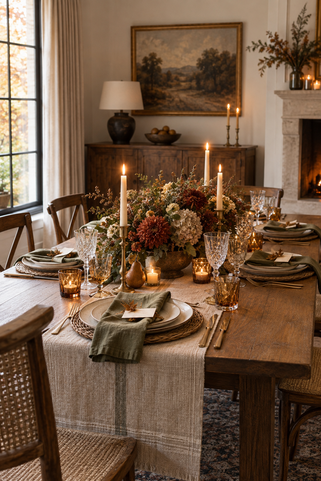 Elegant Thanksgiving table setting