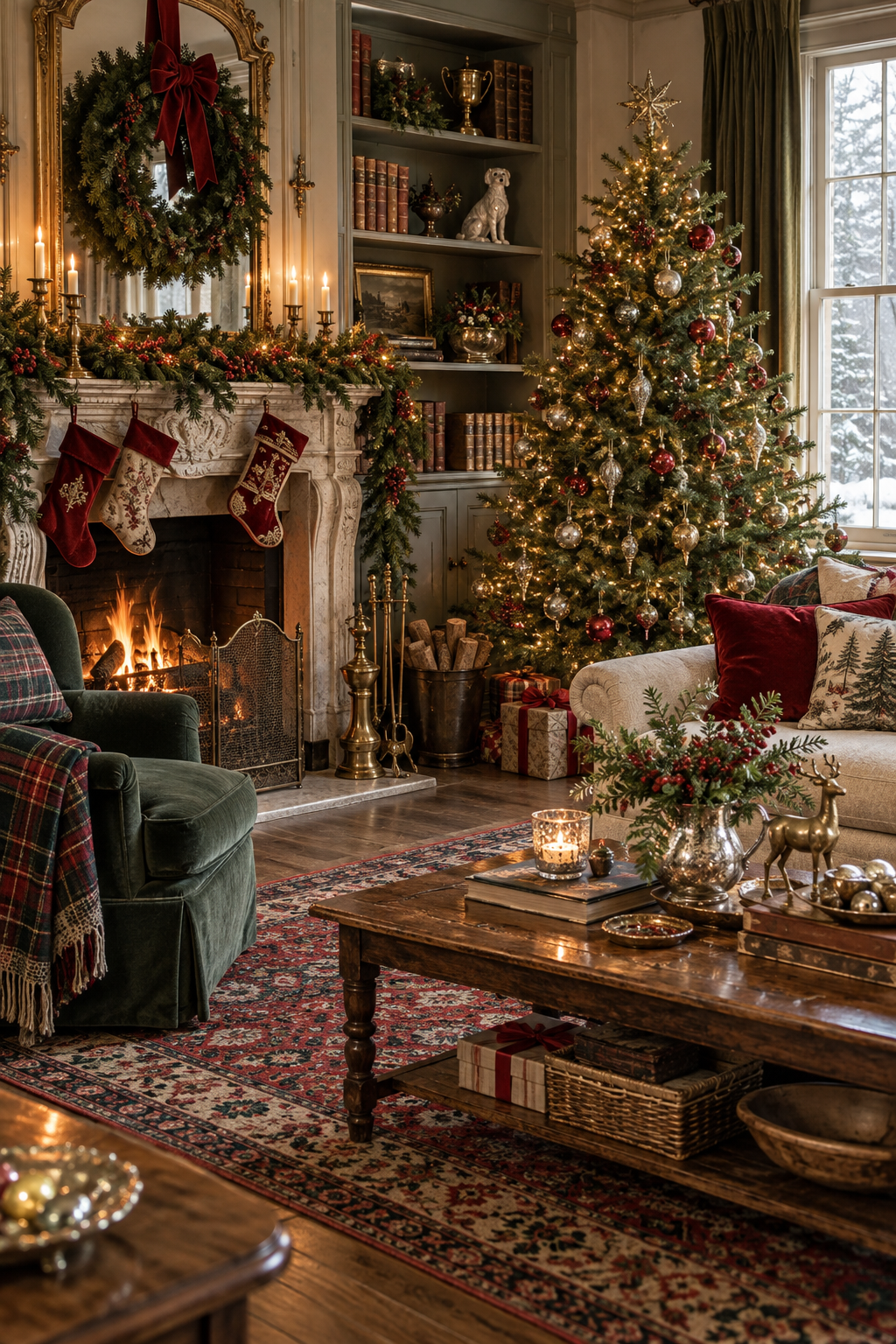 Finish with a Nostalgic Christmas Living Room