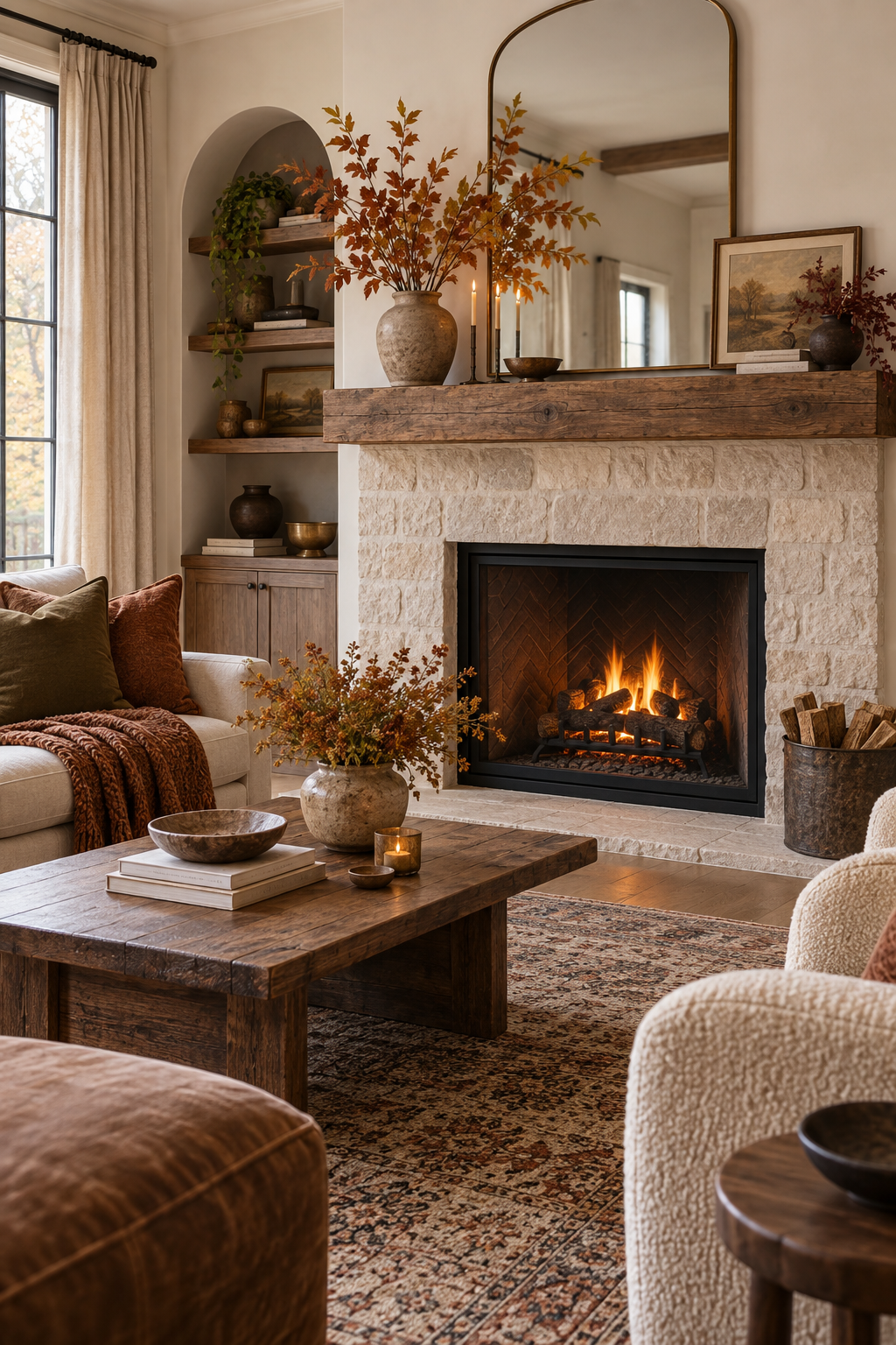 Vintage collected fall living room