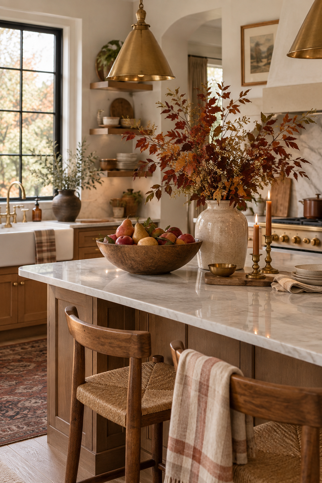 Elegant Thanksgiving kitchen transition